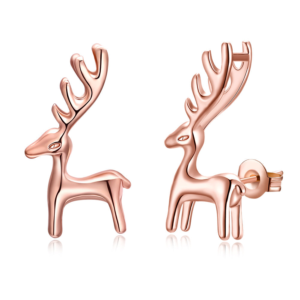 18K Gold Plated Christmas Reindeer Elements Earrings- Multiple Options Available