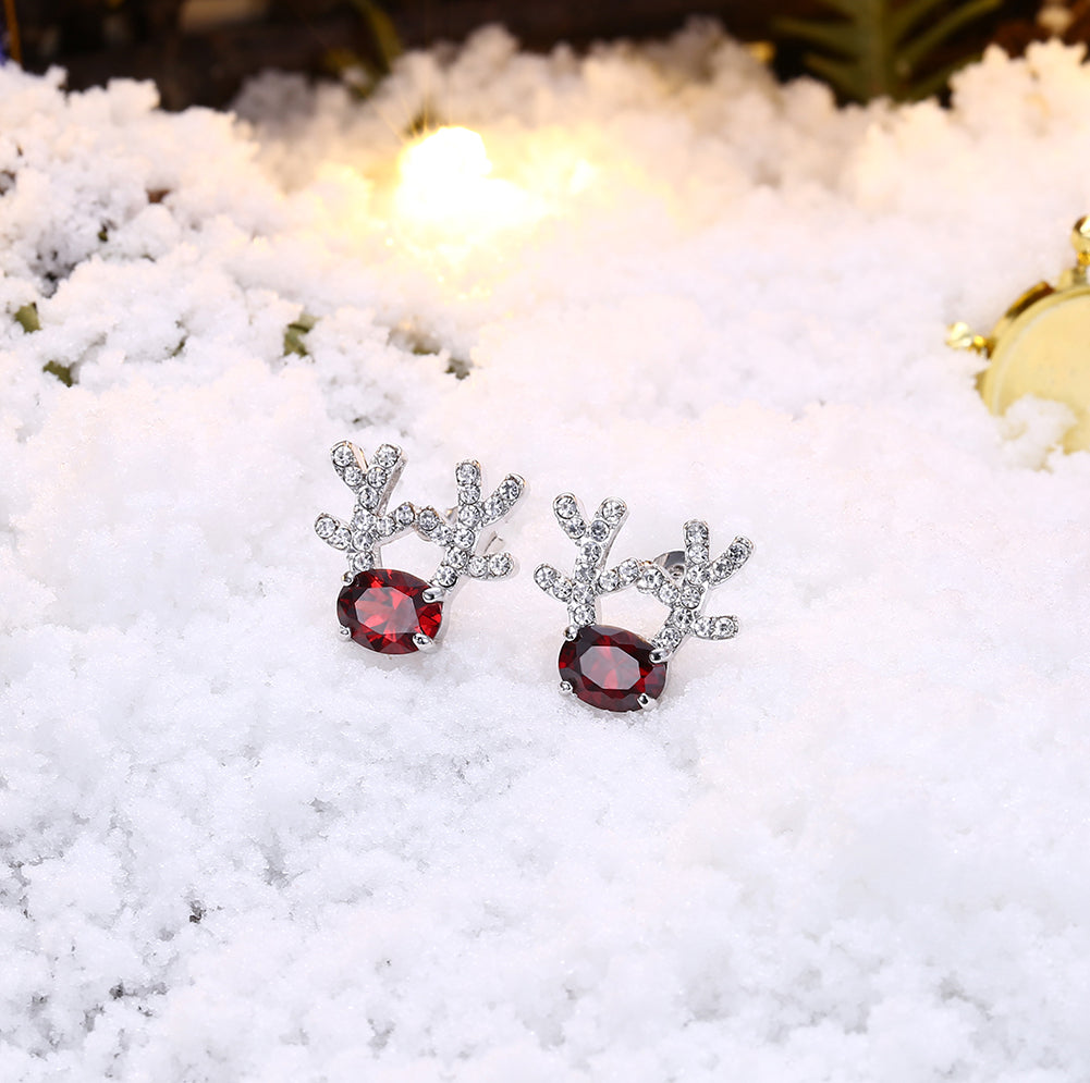 18K Gold Plated Christmas Reindeer Elements Earrings- Multiple Options Available