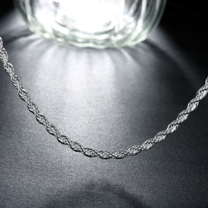 Silver Plating Singapore Chain Necklace