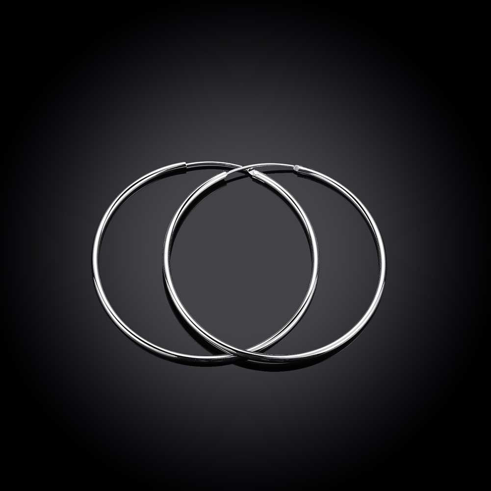 Classic Silver Plating Hoop Earrings