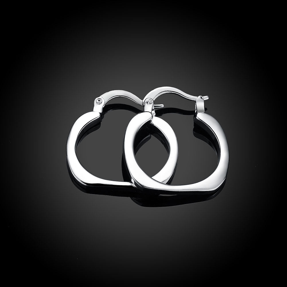 Silver Plating Mini Square Shaped Hoops