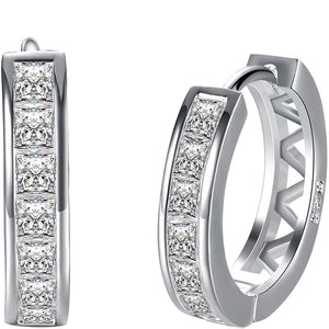 White Crystal Pave Lining Huggies