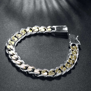 Silver Plating Goldtone Figaro Chain Bracelet