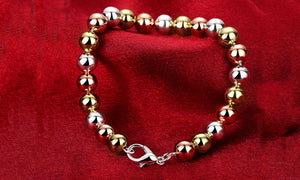Tri-Color Gold Plating Pearl Bracelet