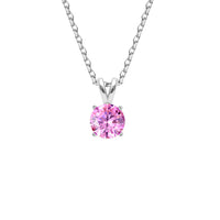 Princess Cut Silver Plating Necklace - 3 Colors Available