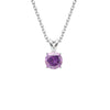 Princess Cut Silver Plating Necklace - 3 Colors Available