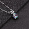 Princess Cut Silver Plating Necklace - 3 Colors Available