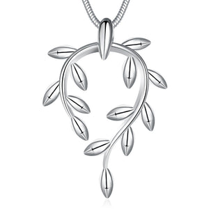 Silver Plating Floral Orchid Pendant Necklace