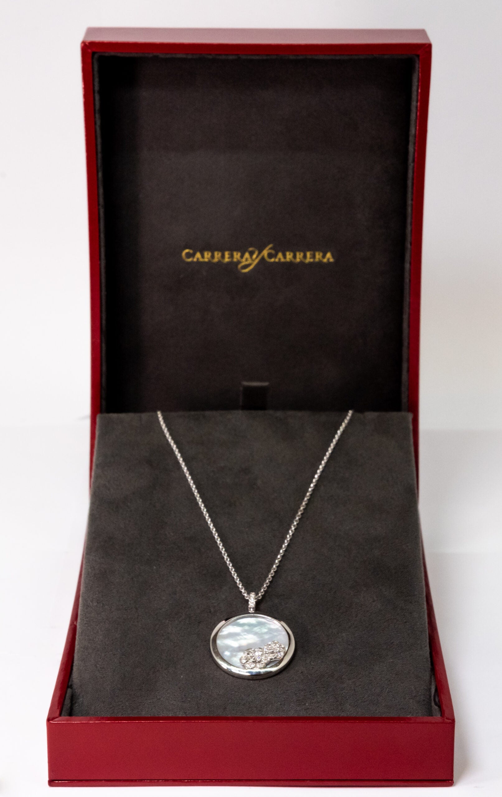 Carrera Y Carrera Baile Garden 18K White Gold & Diamonds Pendant