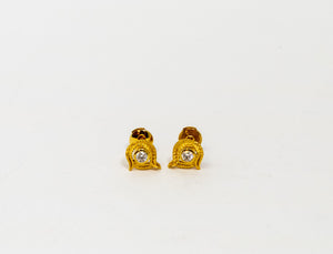 Carrera Y Carrera Garzas 18K Yellow Gold and Diamond Earring