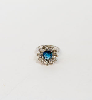 Carrera Y Carrera Reina 18K White Gold & Topaz Ring