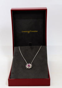Carrera Y Carrera Gardenia 18K White Gold & Sapphire Pendant