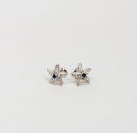 Carrera Y Carrera Star 18K White Gold with Diamonds & Sapphire Earring