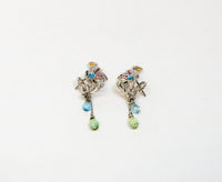 Carrera Y Carrera Hoja Seca 18K White Gold & Sapphires Earring