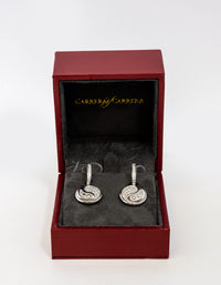 Carrera Y Carrera Aqua Reversible 18K White Gold and Diamonds Earring