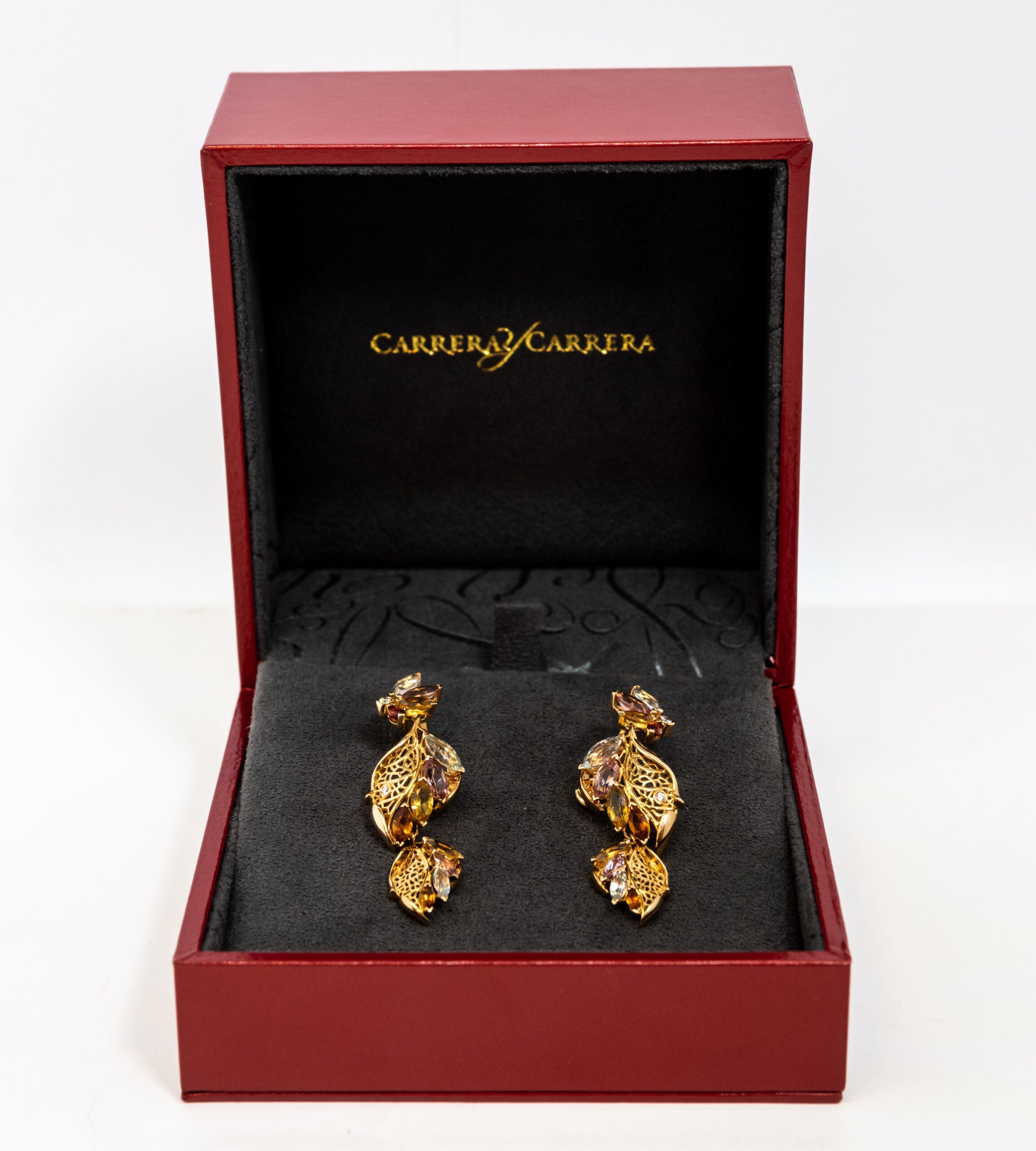 Carrera Y Carrera Emperatriz Maxi 18K Yellow Gold & Sapphires Earring