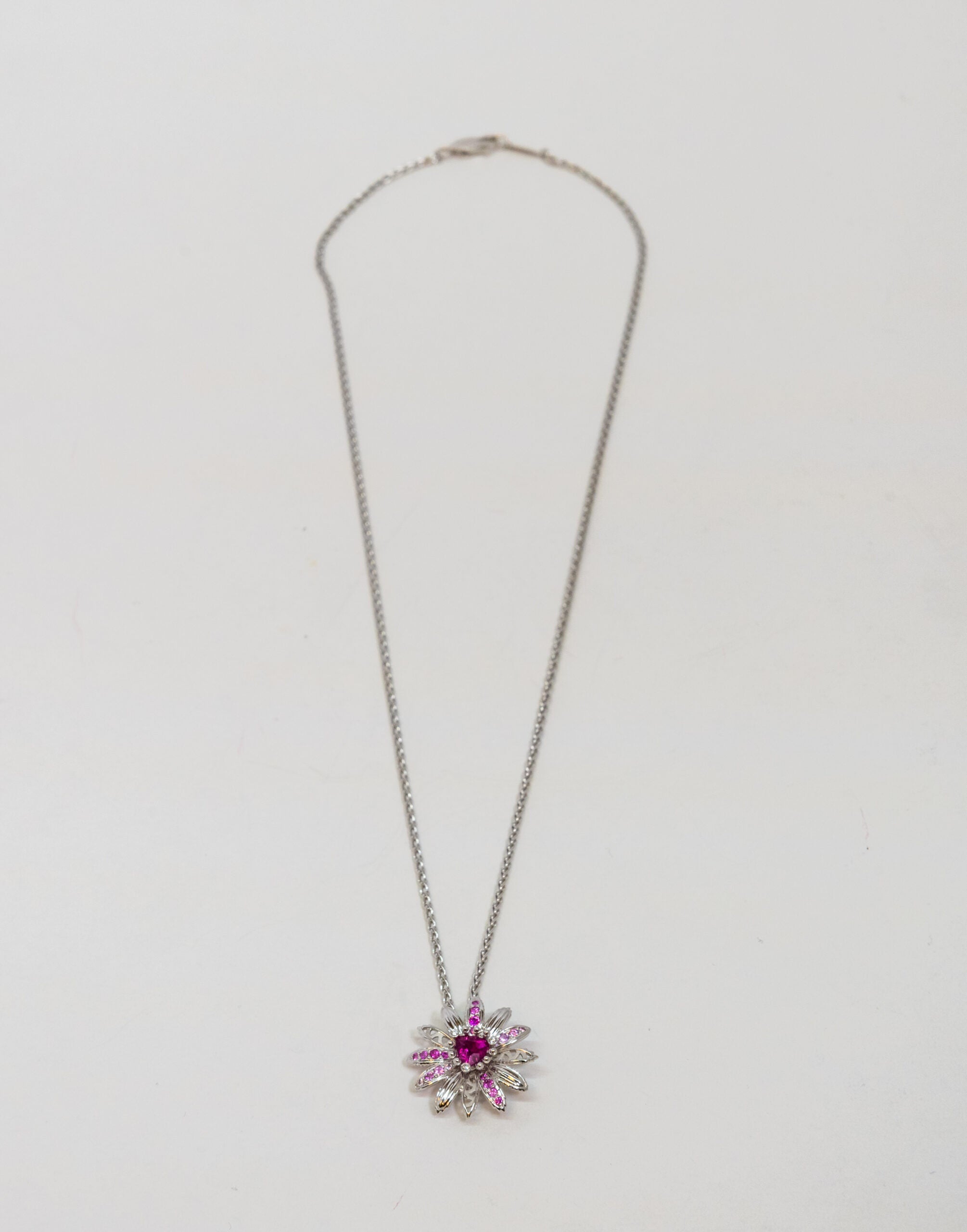 Carrera Y Carrera Gardenia 18K White Gold & Sapphire Pendant