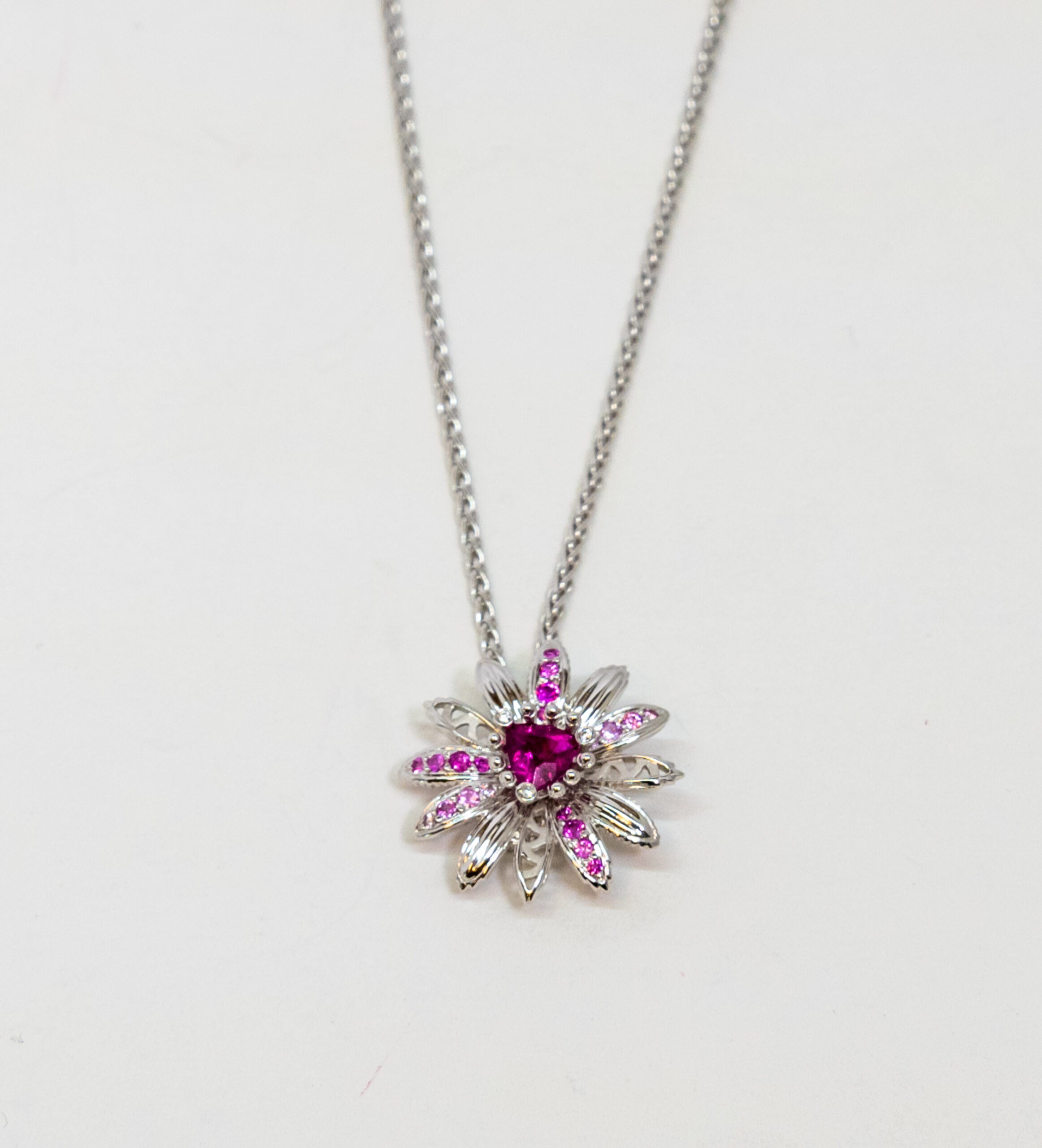 Carrera Y Carrera Gardenia 18K White Gold & Sapphire Pendant