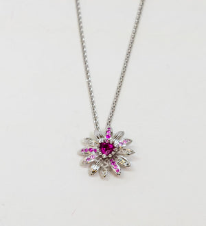 Carrera Y Carrera Gardenia 18K White Gold & Sapphire Pendant