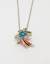 Carrera Y Carrera Hoja Seca 18K White Gold & Sapphire Pendant