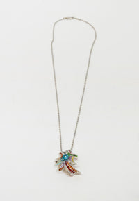 Carrera Y Carrera Hoja Seca 18K White Gold & Sapphire Pendant