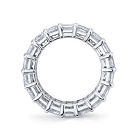 Double Row Emerald Cut Diamond Eternity Band