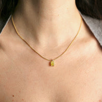 2.00ct. Fancy Yellow Vivid Modified Diamond Pendant Set In 14K Yellow Gold, Cushion Cut Lab Grown