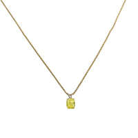 2.00ct. Fancy Yellow Vivid Modified Diamond Pendant Set In 14K Yellow Gold, Cushion Cut Lab Grown