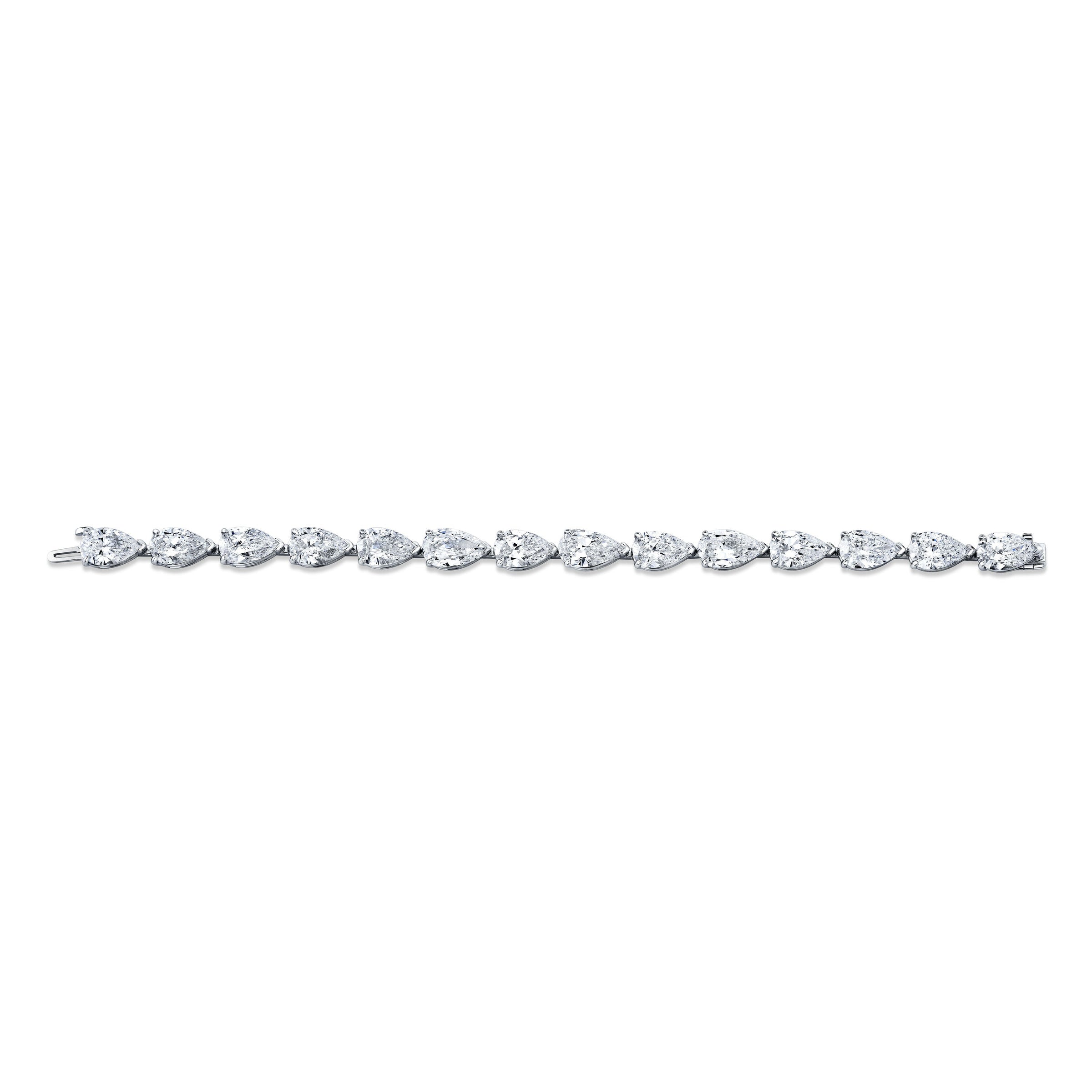 East-West Pear Diamond Bracelet