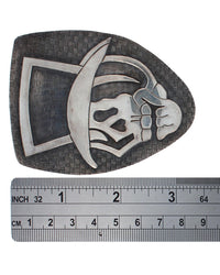 Maria Belen Skeleton in Top Hat Belt Buckle