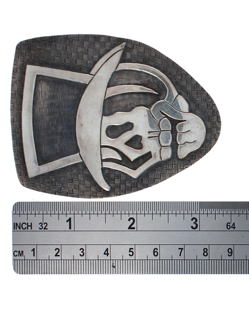 Maria Belen Skeleton in Top Hat Belt Buckle