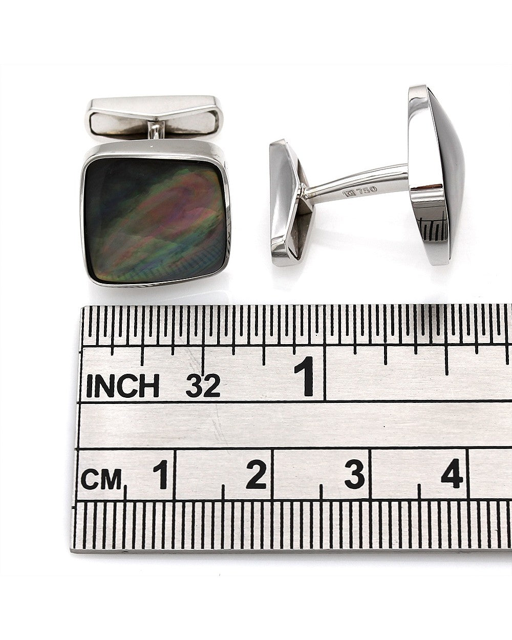 18KW Abalone Cufflinks