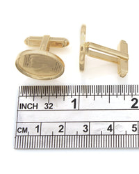 John F Kenndy Bezel Set Cufflinks