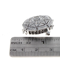 Diamond Sun Motif Pearl Clasp