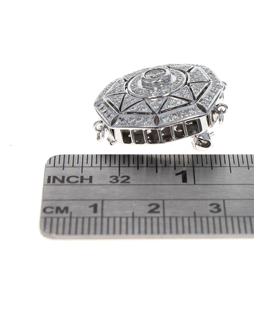 Diamond Sun Motif Pearl Clasp