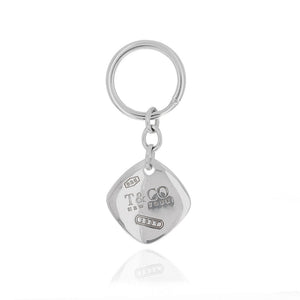 Tiffany & Co. 2005 Square Cushion Key Ring in Silver