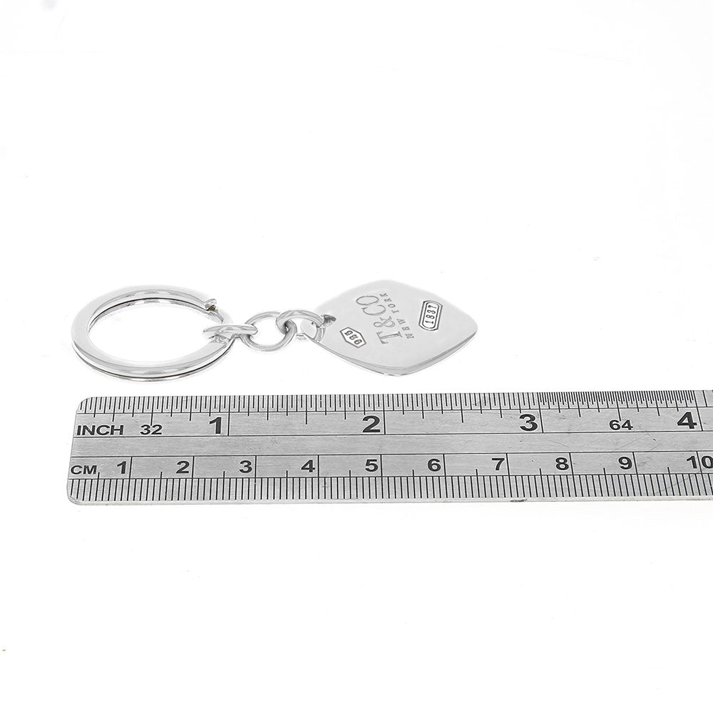 Tiffany & Co. 2005 Square Cushion Key Ring in Silver