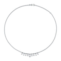 Pear Shape Diamond Drip Necklace