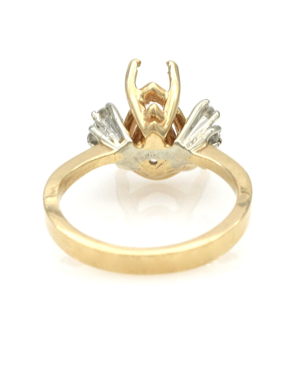 Diamond Cluster Tapered Band Semi Mount Ring