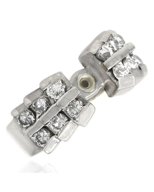 Flush Set Diamond Semi Mount in Platinum