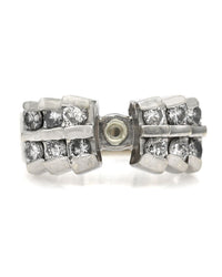 Flush Set Diamond Semi Mount in Platinum