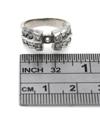 Flush Set Diamond Semi Mount in Platinum