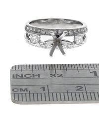 Princess and Round Diamond Split Shank Semi Mount