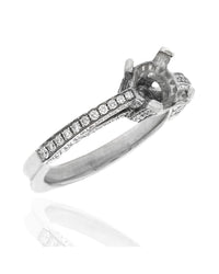 3 Sided Diamond 2 Row Gallery Semi Mount
