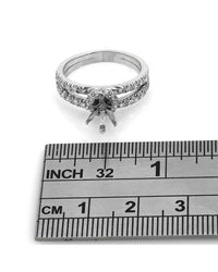 Split Shank Diamond Semi Mount in Platinum