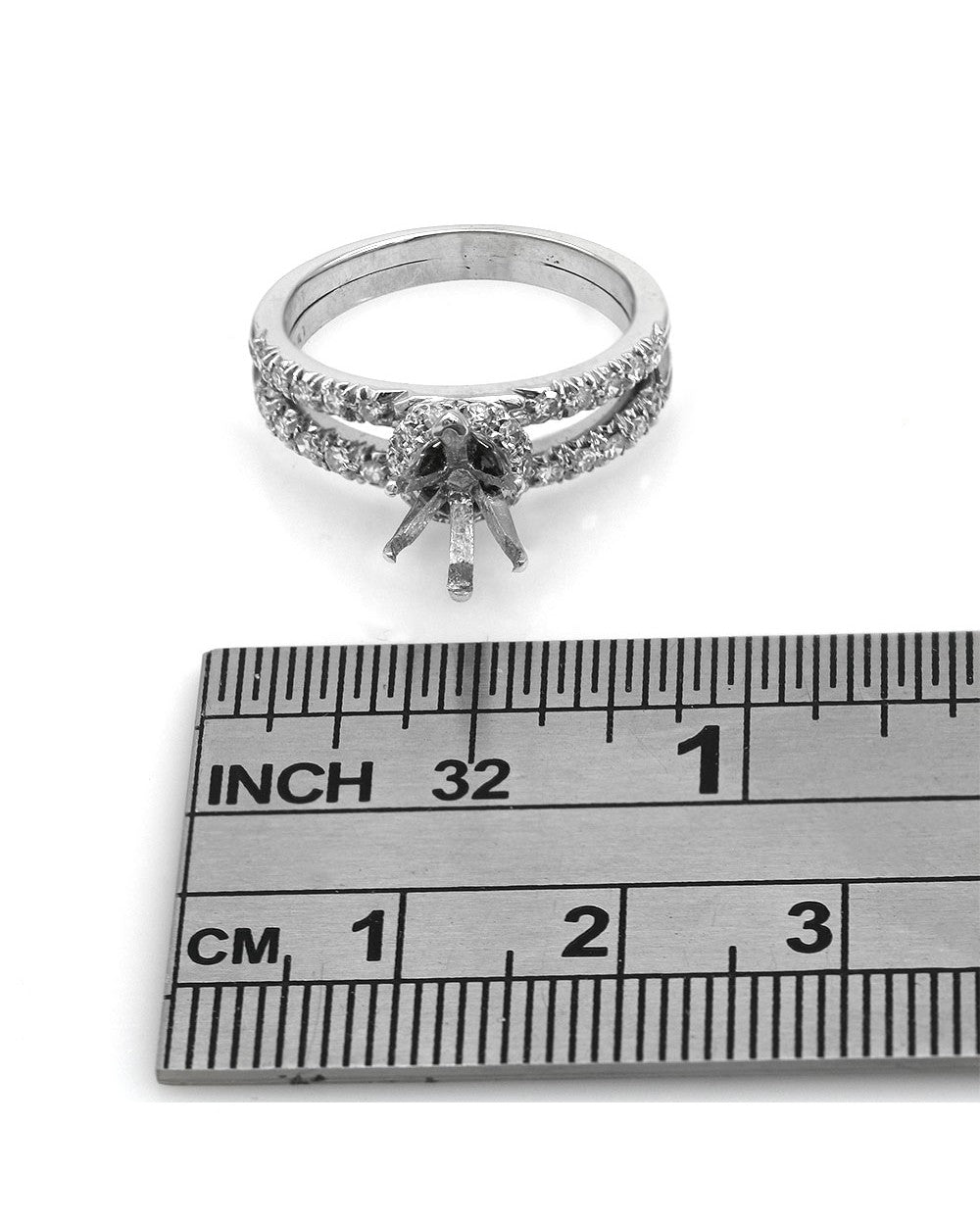 Split Shank Diamond Semi Mount in Platinum