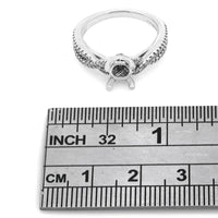 Gabriel & Co. Gina Platinum Diamond Crossover Engagement Semi Mount