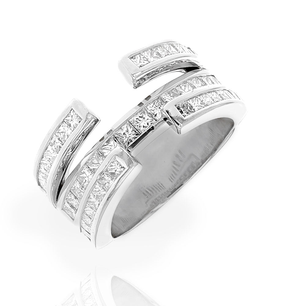 Three Row Princess Diamond Semi Mounting