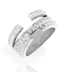 Three Row Princess Diamond Semi Mounting
