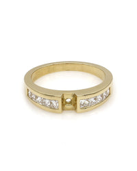 Princess Diamond Engagement Ring Mounting in Gold